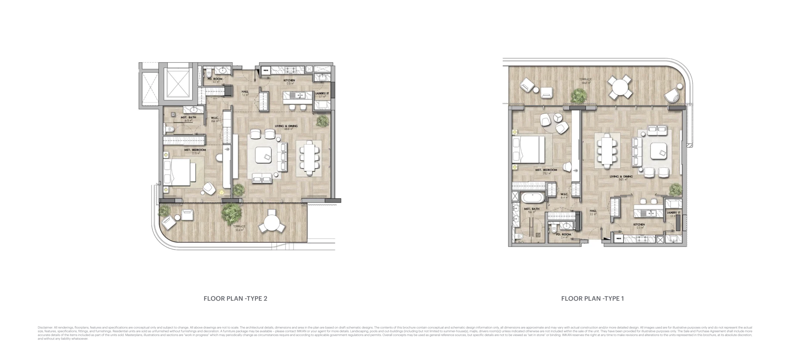1 bedroom apartment floor plan at SHA Residences.