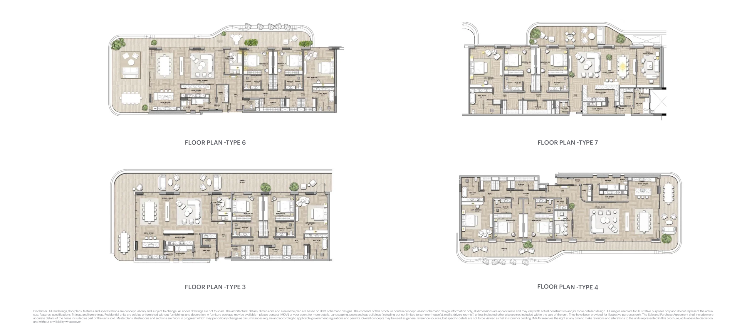 3 bedroom apartment floor plan at SHA Residences.