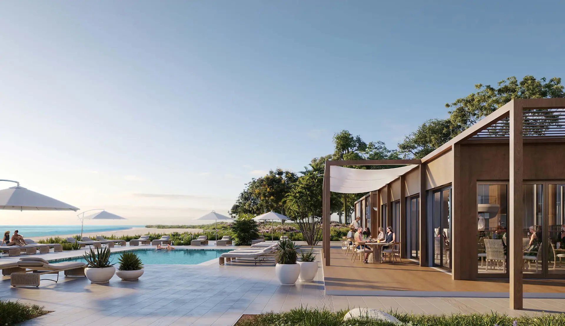 Beach Club
An idyllic seaside retreat designed for effortless relaxation. Gentle waves, warm coastal breezes, and soft sands create a tranquil setting where time slows and serenity prevails. Enjoy nourishing drinks and light, wholesome snacks while immersing yourself in the calming, rejuvenating atmosphere.