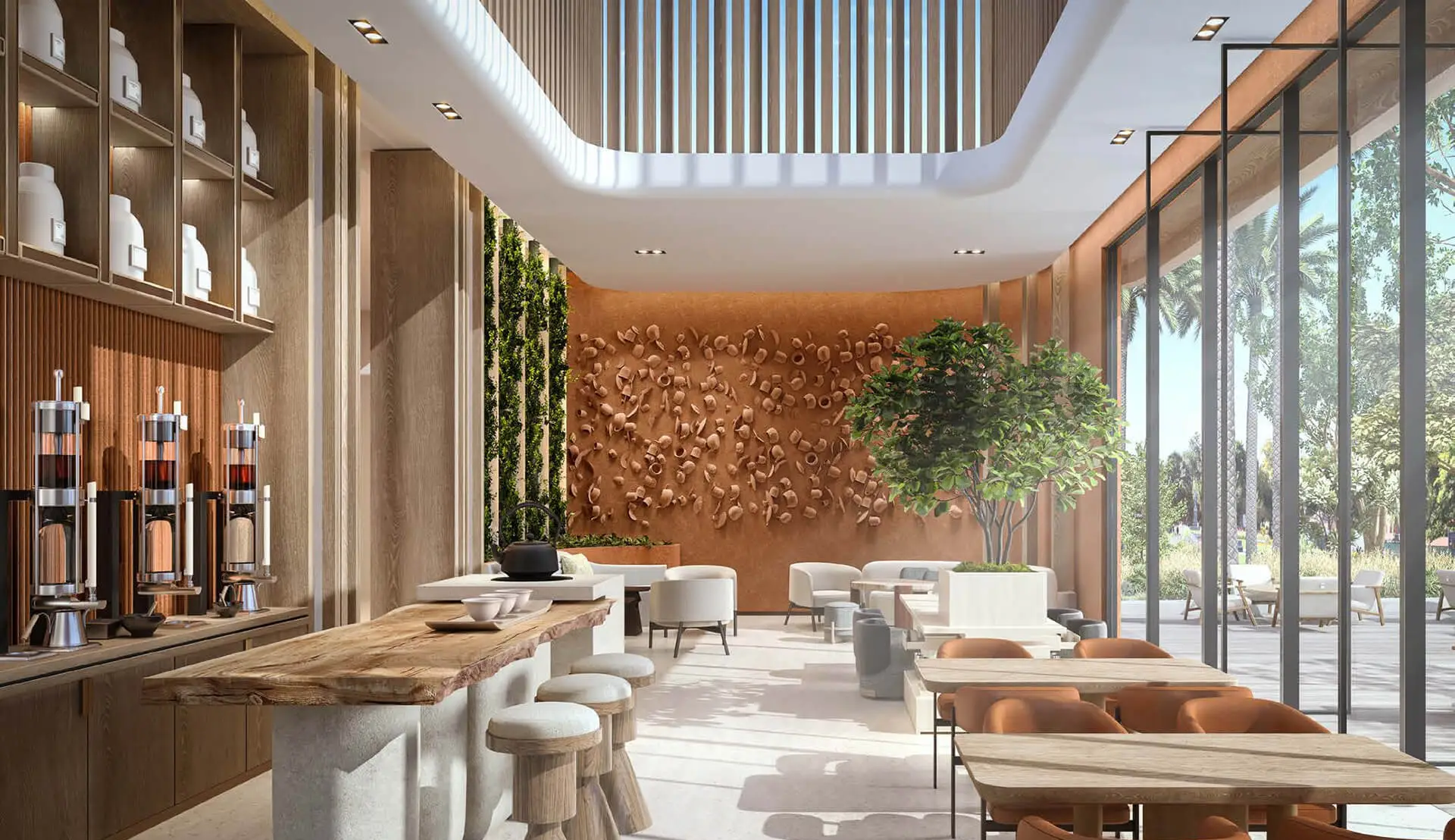 SHA Residences Abu Dhabi healthy nutrition restaurant and wellness dining area