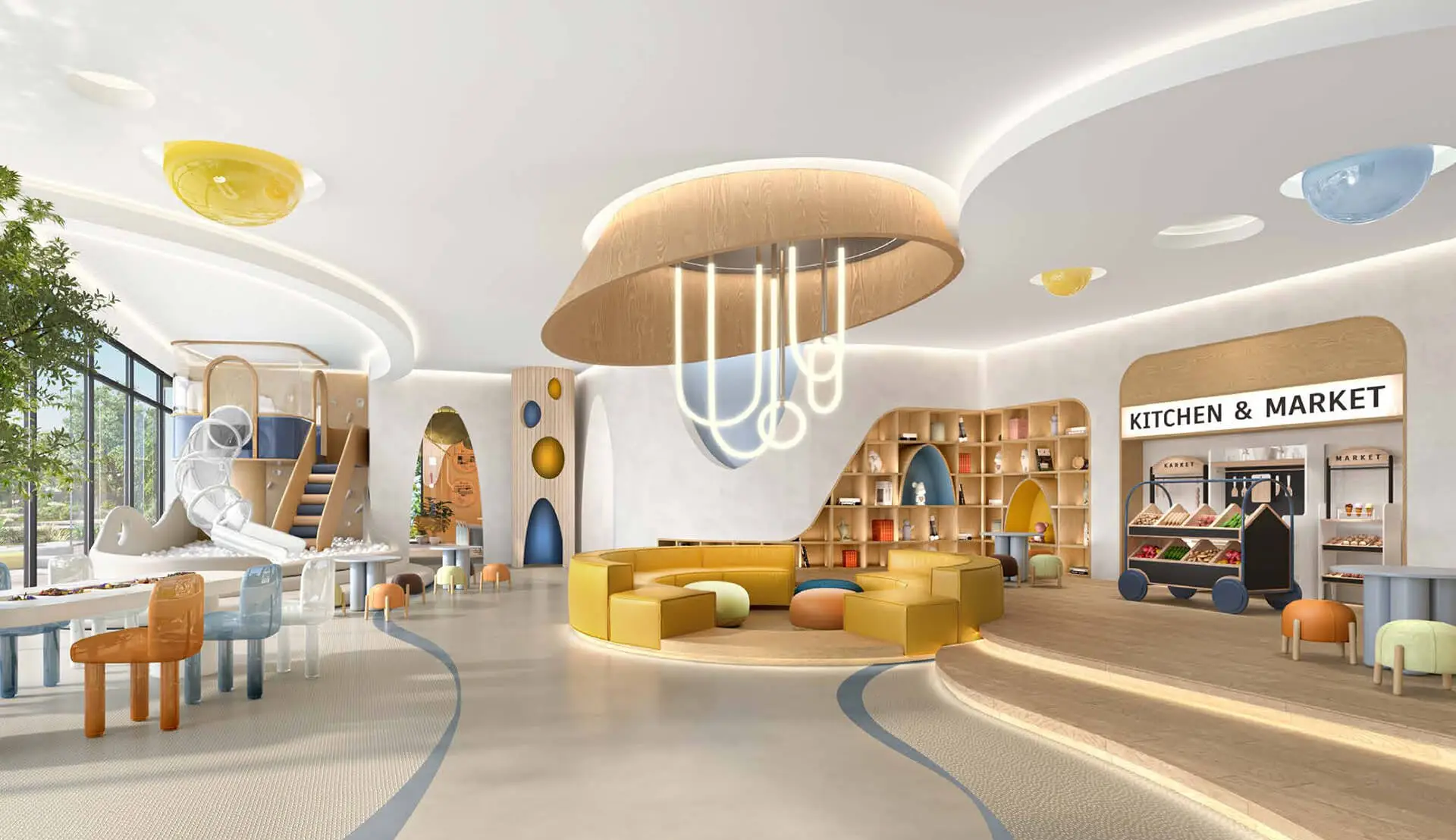 Wellness Kids Pavilion at SHA Residences Abu Dhabi with playful and educational design.